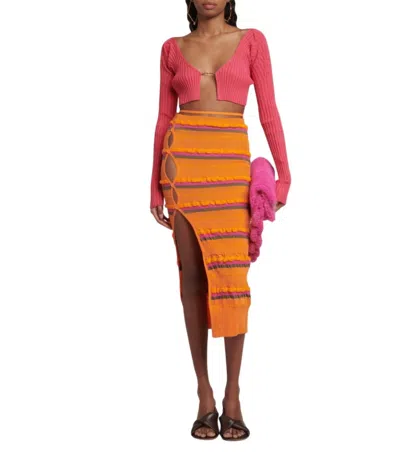 Jacquemus La Maille Pralu Cropped Cardigan In Multi