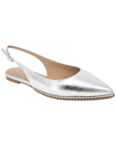 Bcbgeneration Valerie Slingback Pointed Toe Flat In Silver