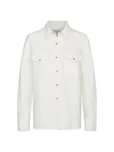 Twp Ranchers Daughter Button Down White In White