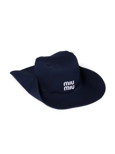 Miu Miu Drill Hat In Black