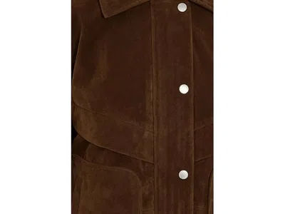 Avec Les Filles Collared Bomber With Patch Pockets In Brown