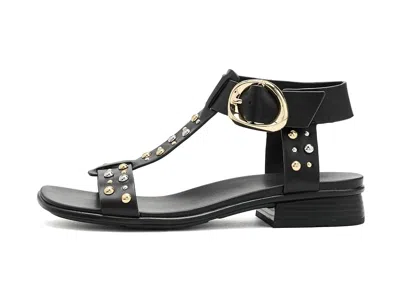 Naturalizer Wide Width Brandy Stud Sandal In Black