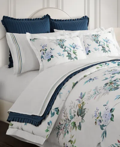 Piper & Wright Piper Wright Meadow Cotton Floral Comforter Sets In White