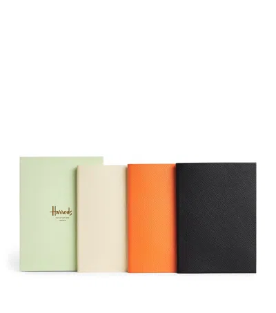 Harrods Leather A5 Notebook In Black