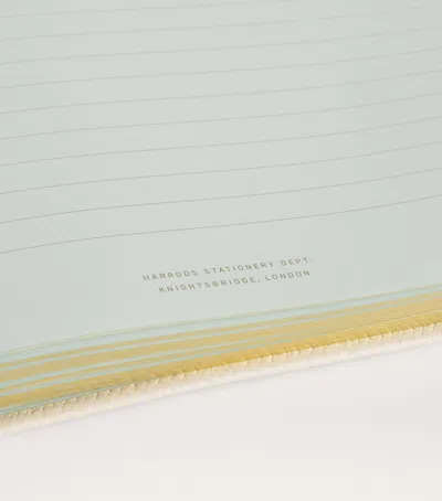 Harrods Leather A5 Notebook In Neutral