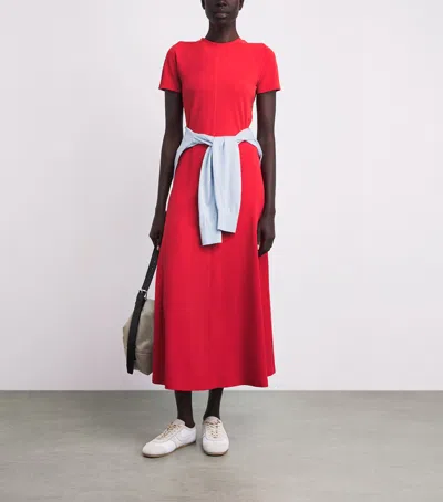 Me+em Bias Cut Am-pm Maxi Dress Rose Petal Red