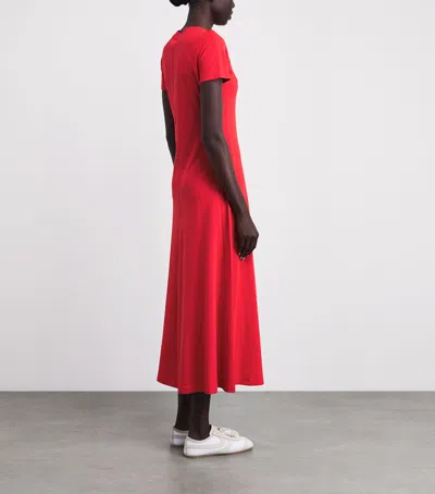 Me+em Bias Cut Am-pm Maxi Dress Rose Petal Red