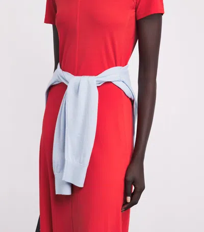 Me+em Bias Cut Am-pm Maxi Dress Rose Petal Red