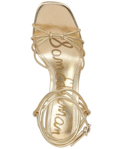 Sam Edelman Daxton Ankle Strap Wedge Sandal In Gold