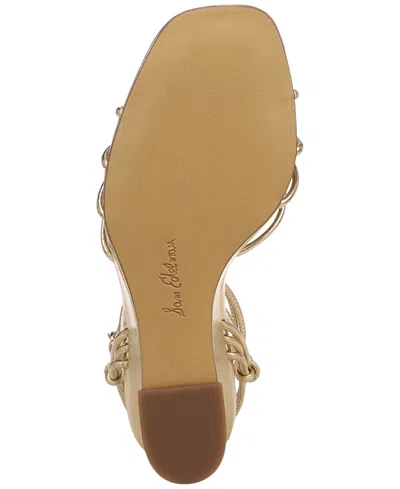 Sam Edelman Daxton Ankle Strap Wedge Sandal In Gold