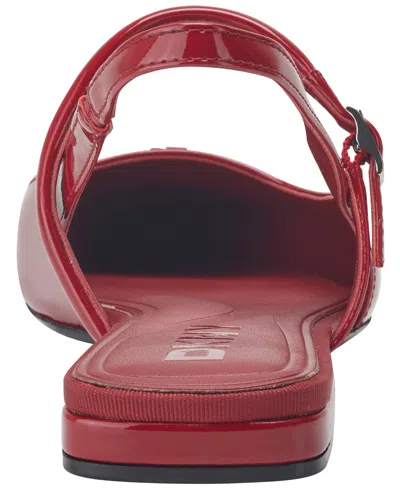Dkny Cairo Slingback Pointed Toe Mary Jane Flat In Red