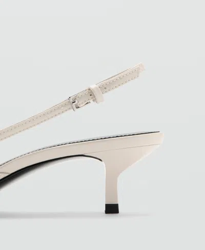 Mango Slingback Kitten Heel Pump In Sand