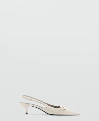 Mango Slingback Kitten Heel Pump In Sand