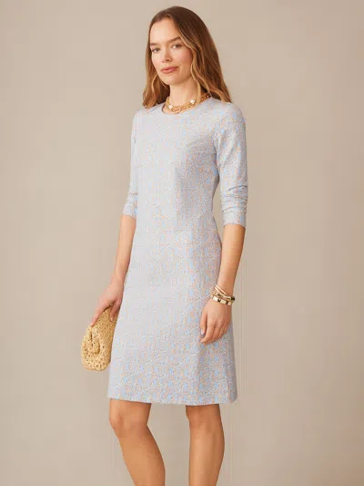 J.mclaughlin Women's Sophia Dress In Bamboo Lane Blue/brown In Gray