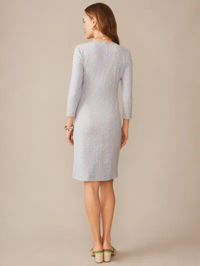 J.mclaughlin Women's Sophia Dress In Bamboo Lane Blue/brown In Gray