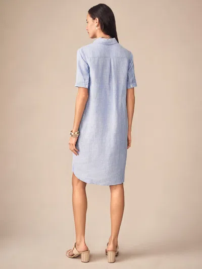 J.mclaughlin Women's Arissa Linen Dress Blue In Black