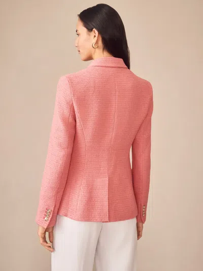 J.mclaughlin Women's Genevieve Cotton Bouclé Blazer Azalea Pink