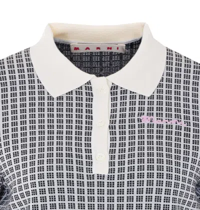 Marni Patterned Polo Top In Multi