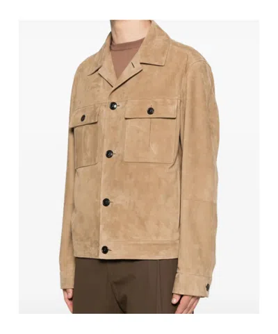 Zegna Long-sleeved Button Jacket In Multi