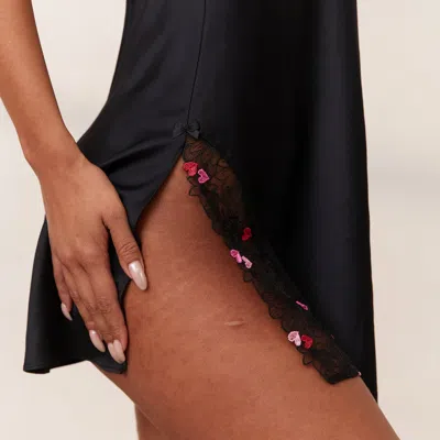 Lounge Zalia Slip Dress (set) In Black