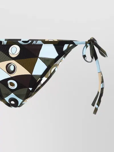 Pucci Low Rise Bikini Briefs Tie Side Pattern In Multi