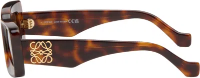 Loewe Brown Rectangular Sunglasses In Brown