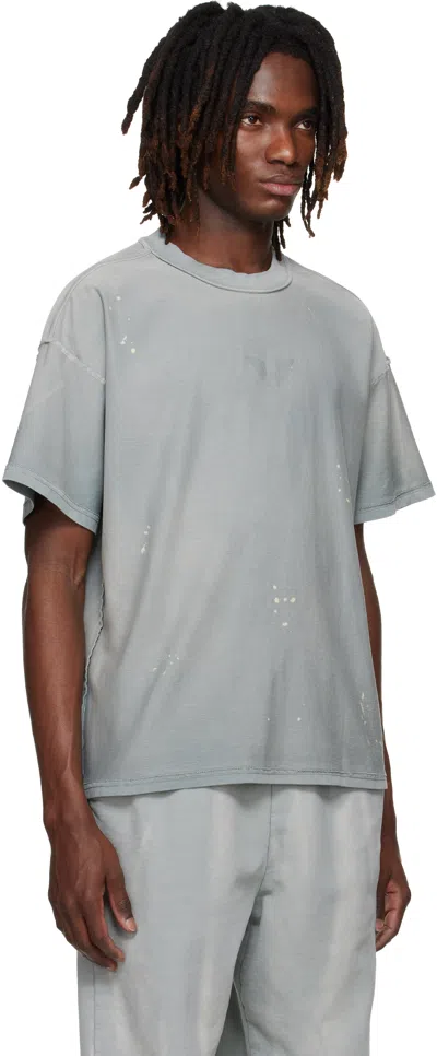 Alexander Digenova Blue Inside-out T-shirt In Blue