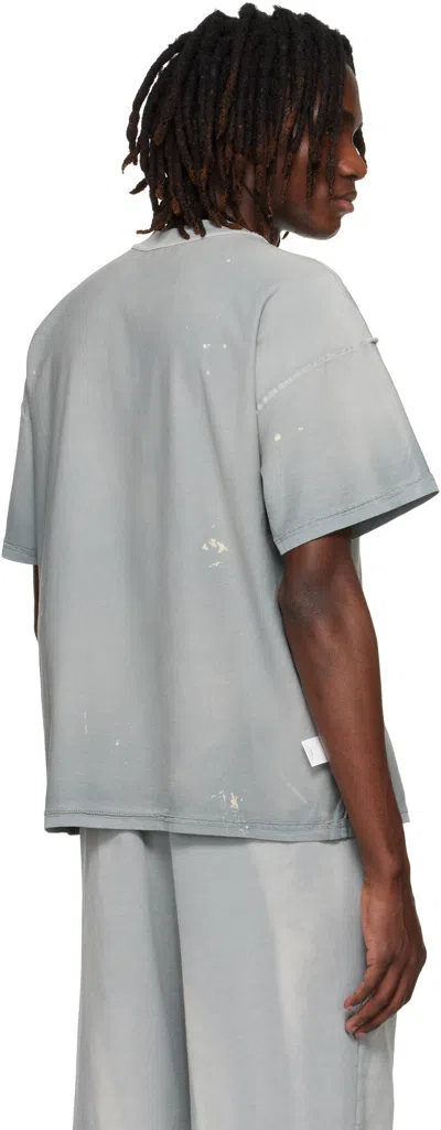 Alexander Digenova Blue Inside-out T-shirt In Blue