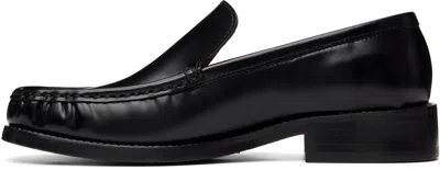 Acne Studios Black Leather Loafers In Black