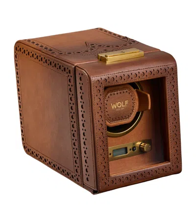 Wolf Brogue Single Watch Winder In Brown