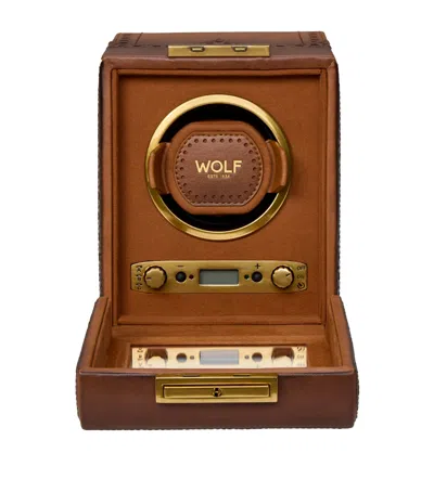 Wolf Brogue Single Watch Winder In Brown