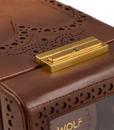 Wolf Brogue Single Watch Winder In Brown