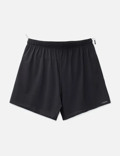 Satisfy Space-o Perforated Shorts In Black