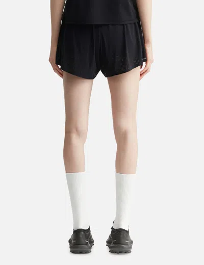 Satisfy Space-o Perforated Shorts In Black