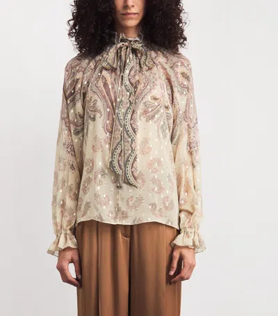 Etro Silk-blend Printed Blouse In Multi