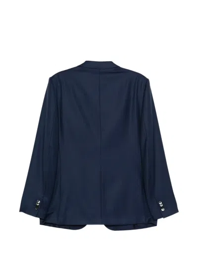 Zegna Buttoned Suit In Blue