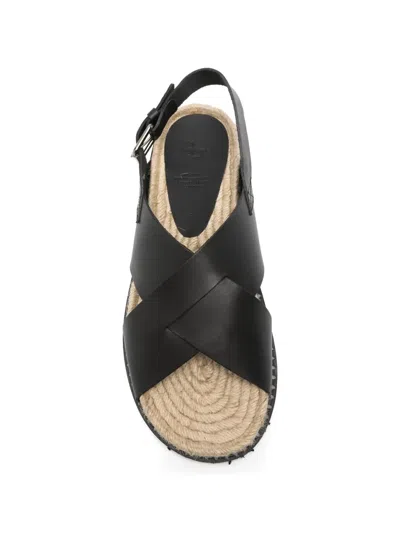 Castañer Tiago Crossover-strap Slingback Sandals In Black