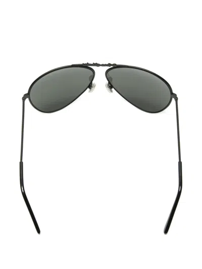 Acne Studios Logo-detail Pilot-frame Sunglasses In Black