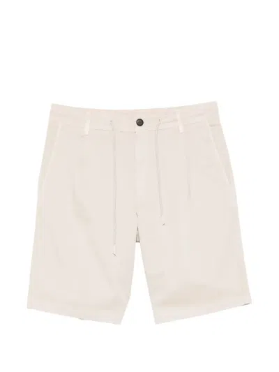 Eleventy Drawstring Pleated-front Shorts In Neutral