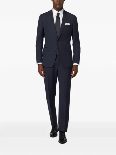 Boggi Milano Patterned Wool Blazer In Black