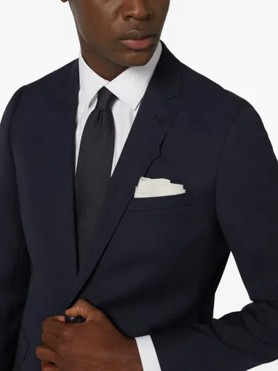 Boggi Milano Patterned Wool Blazer In Black