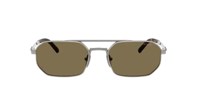 Prada Geometric-frame Sunglasses In Gray