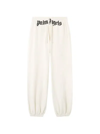 Palm Angels Logo Elasticated Track Pants In White