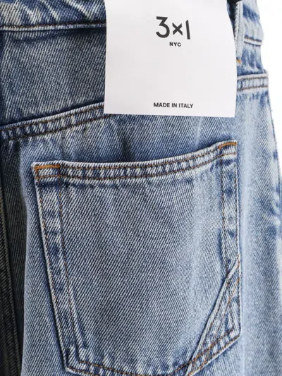 3x1 Patch-pocket Jeans In Blue