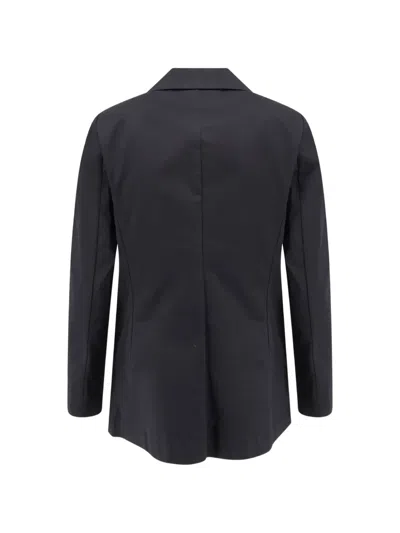 Aspesi Stretch Cotton Suit Single Breasted Blazer In Blue