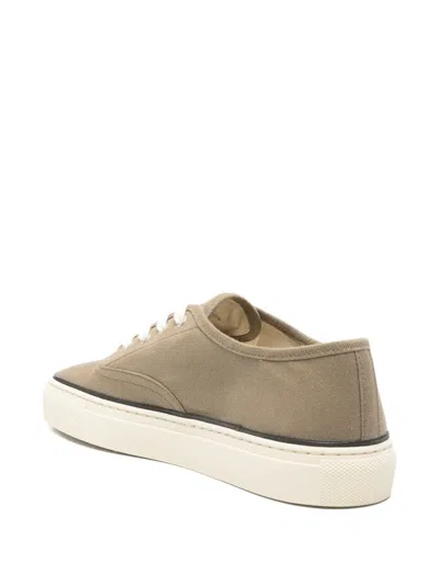 Jacquemus Cotton Low-top Sneakers With Embroidered Logo In Brown