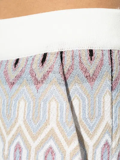 Akep Geometric-pattern Bermuda Shorts In White