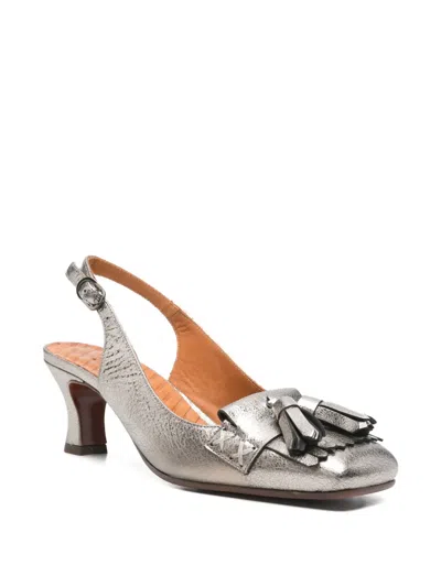 Chie Mihara Tassel-detail Mules In Silver