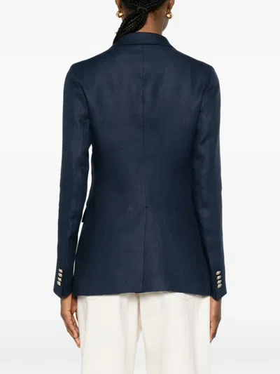 Tagliatore Double-breasted Blazer In Blue