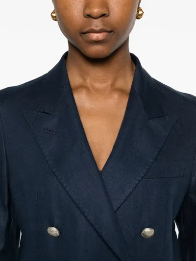 Tagliatore Double-breasted Blazer In Blue